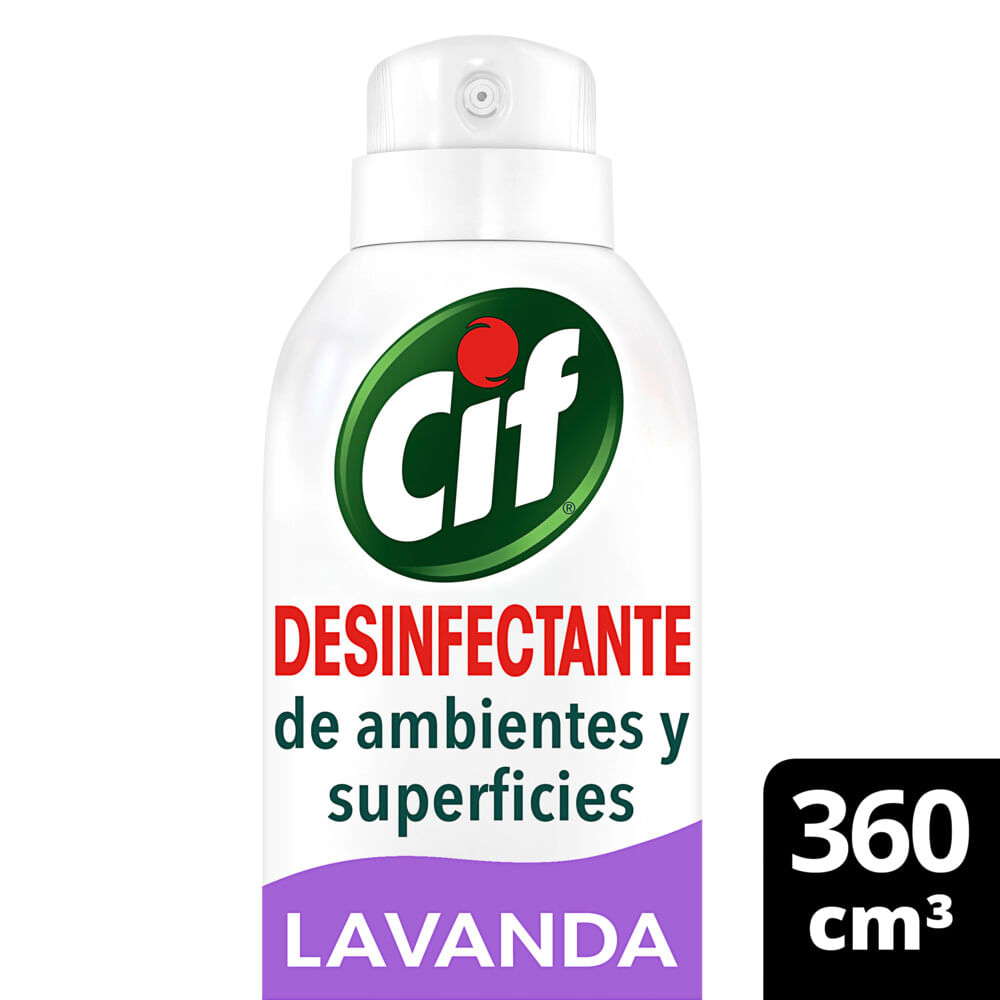 Aerosol Desinfectante De Ambientes Y Superficies Cif Lavanda 260 Gr.