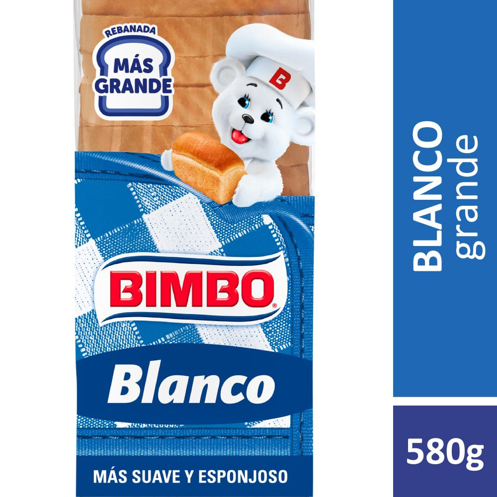 Pan Blanco Bimbo 580 Gr.