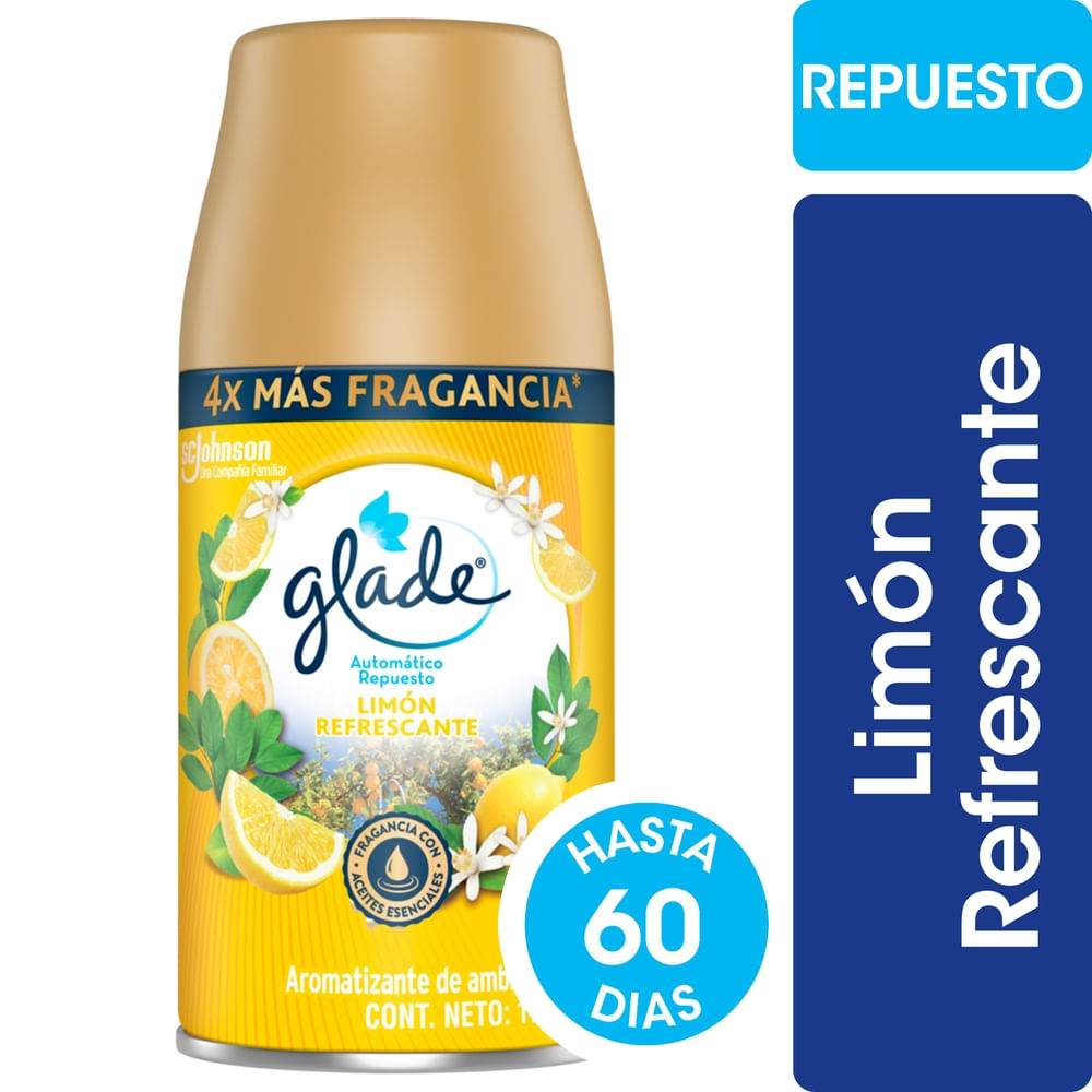 Aromatizante ambiental Glade LimÃ³n AutomÃ¡tico 270 Ml.