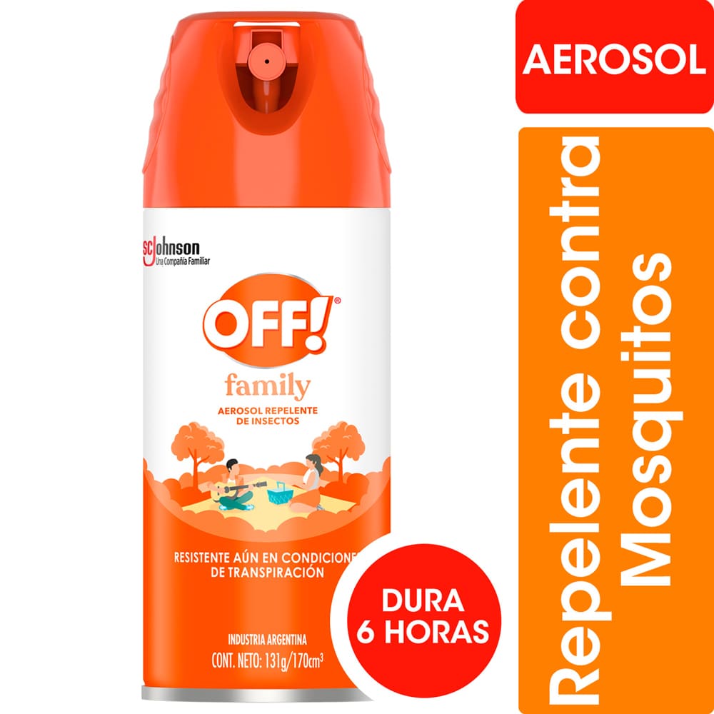 Repelente para Mosquitos OFF! Family Aerosol 170 Cc.