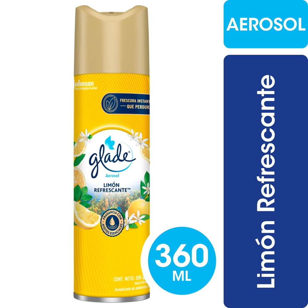 Aromatizante Ambiental Glade Limon Aerosol 360 Ml.