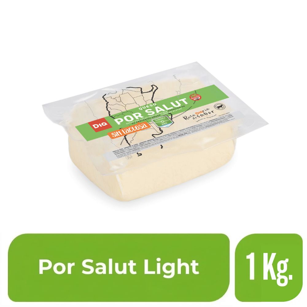 Queso Por Salut Light Deslactosado Dia 1 Kg.