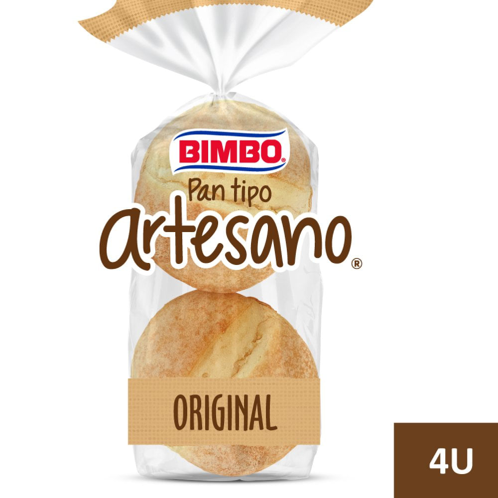 Pan de Hamburguesa Bimbo Artesano 4 Ud.