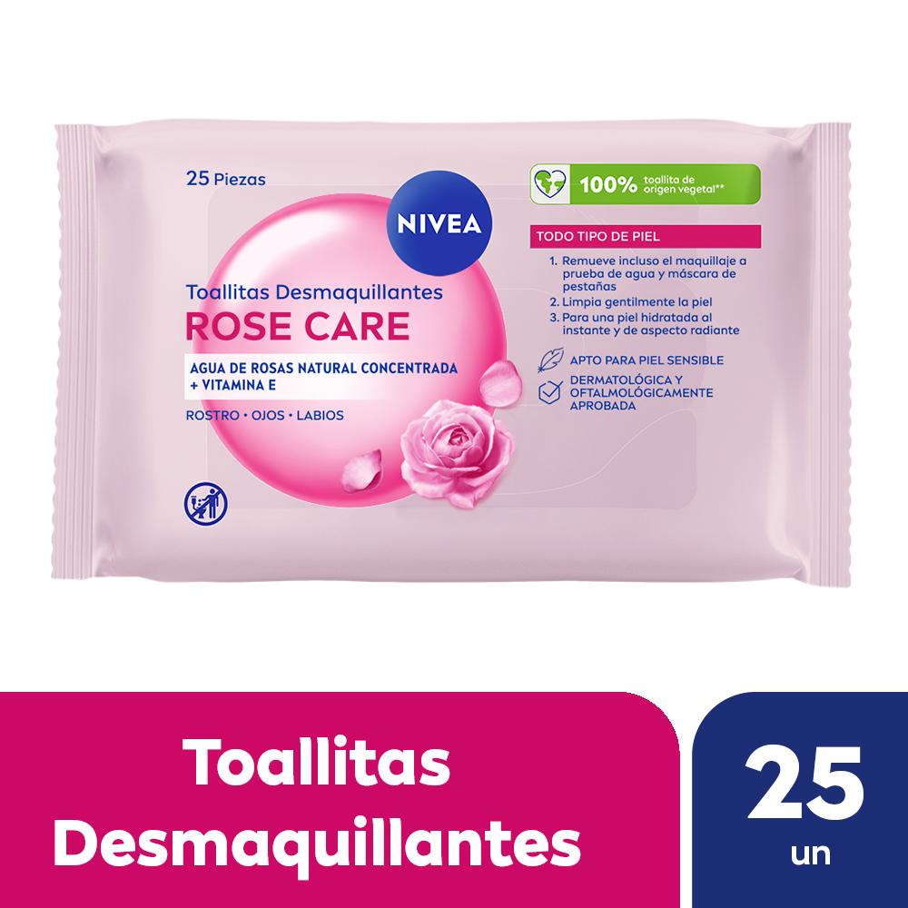 Toallitas Desmaquillantes Rose Care Nivea 25 Ud.