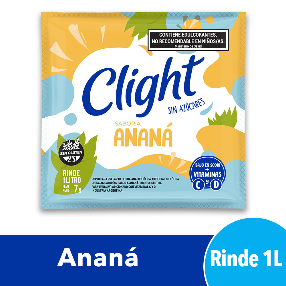 Jugo En Polvo Clight Ananá 7 Gr.