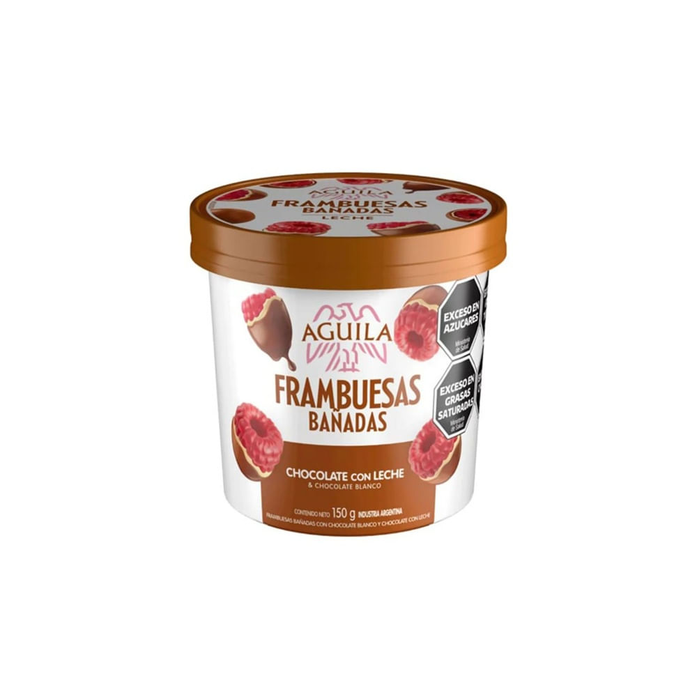 Frambuesa Bañada Chocolate Con Leche Aguila 150 Gr.
