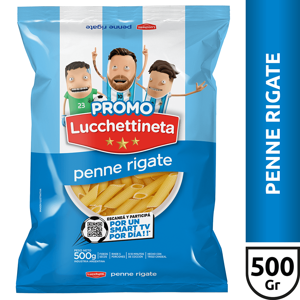 Fideos Penne Rigate N45 Luchetti 500 Gr.